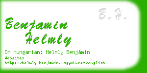 benjamin helmly business card